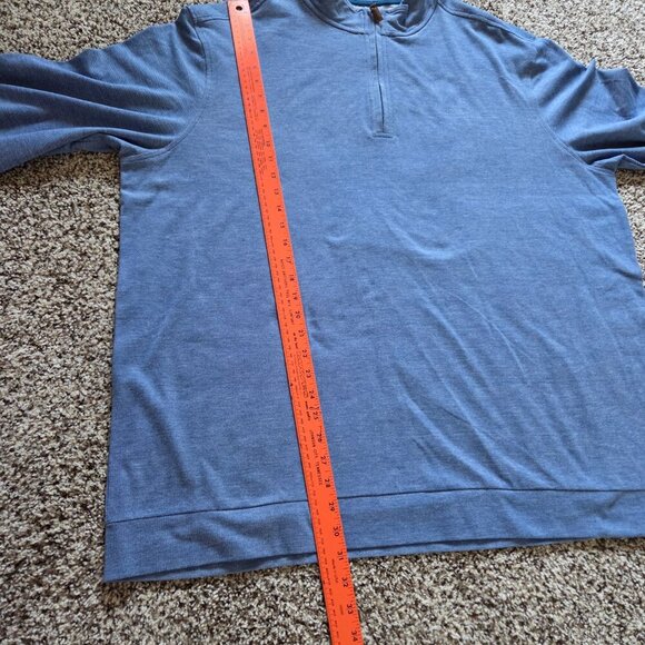 Fairlane 1/4 Zip Pullover Mens XXL 2XL Blue Performance Pique Stretch Mock Neck - Picture 5 of 5